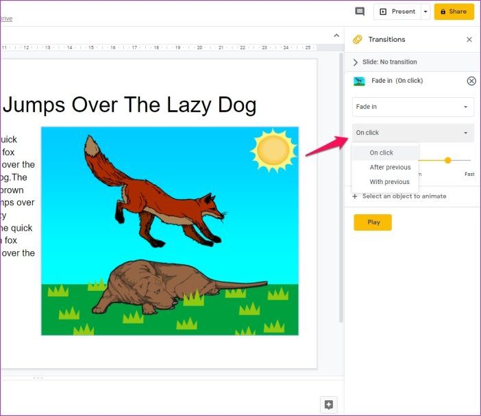 Add Animations To Google Slides 9