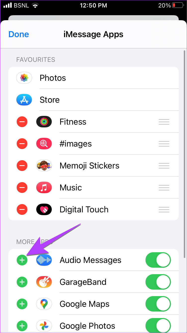 Add a voice message to Favorites on iPhone.