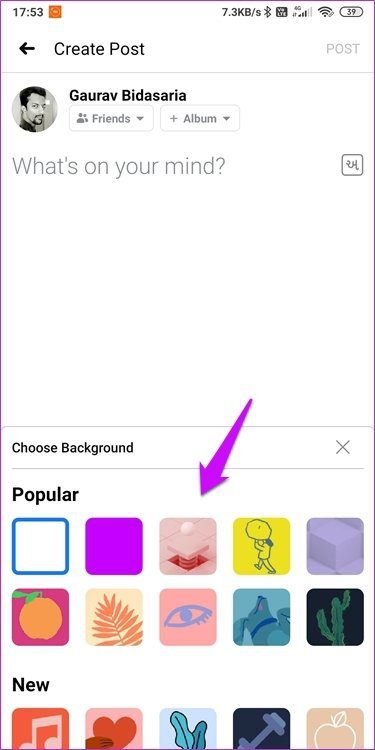 Add Custom Backgrounds to a Facebook Post 10