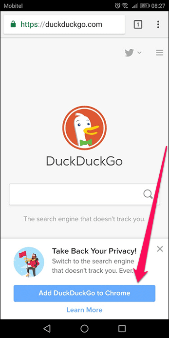 Add Duck Duck Go To Chrome Android 1