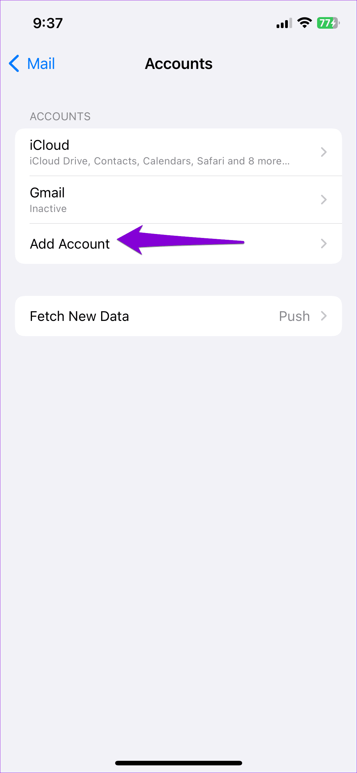 Add Mail Account on iPhone