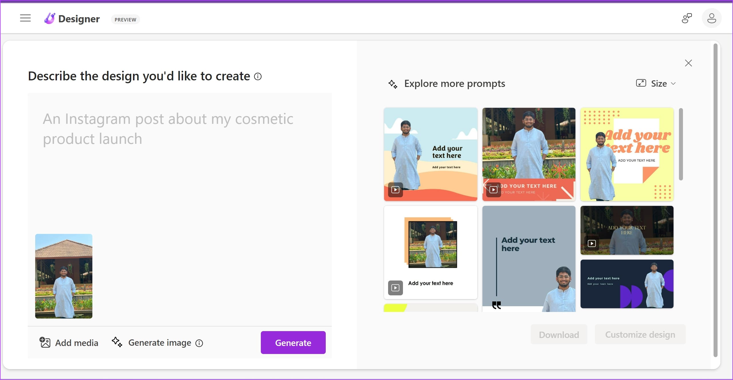 Add Media to Graphic