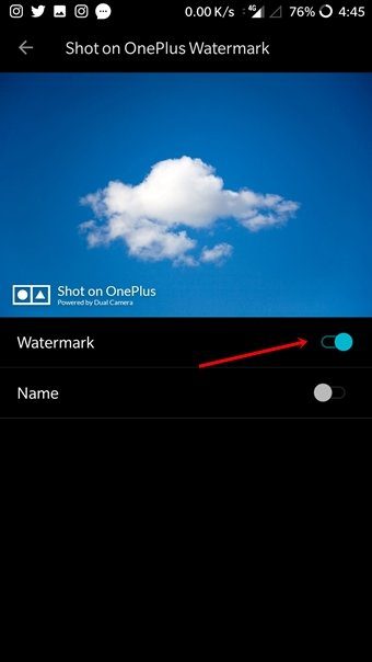 Add Shot On Watermark Android 4