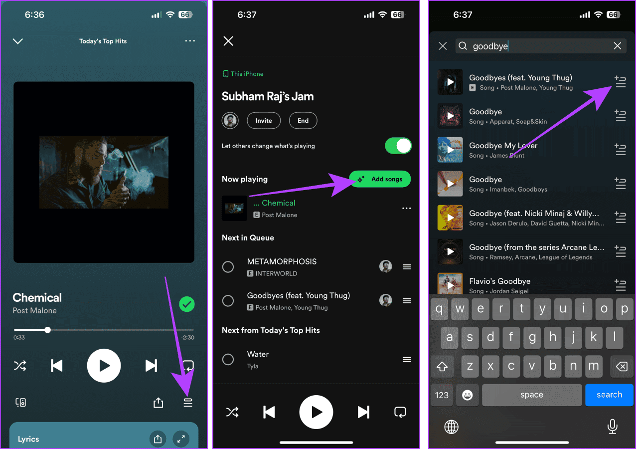 Add Songs to Spotify Jam