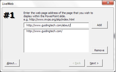 Add Web Pages