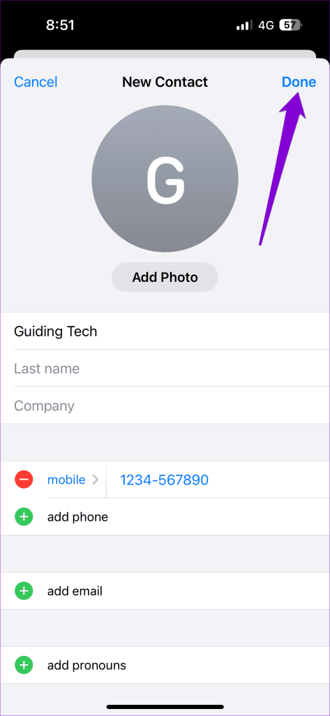Add a New Contact on iPhone