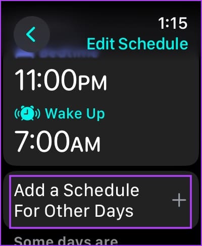 Add a Schedule for Other Days 1