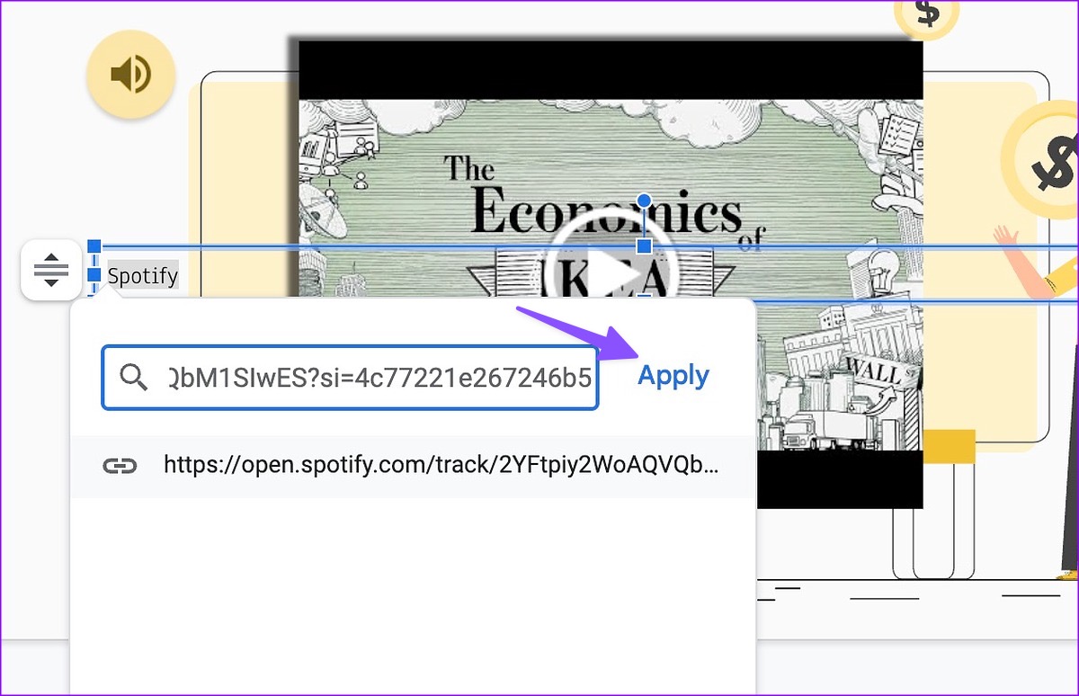 add spotify to Google Slides