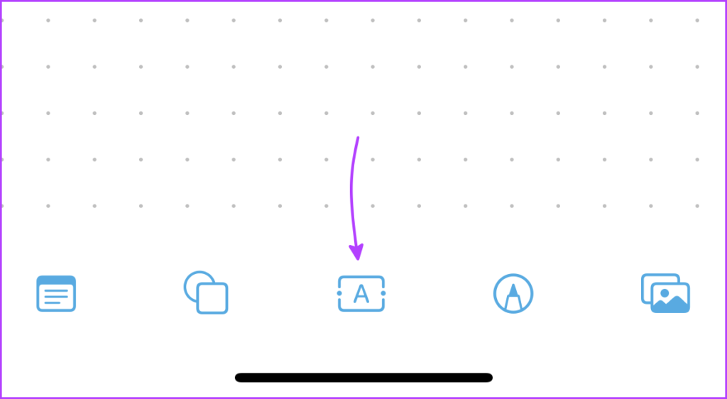 Tap the Text Box icon in Freeform board