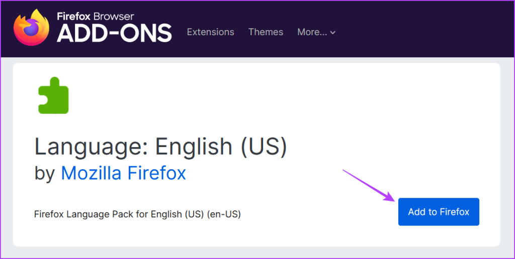 Add to Firefox option in Firefox