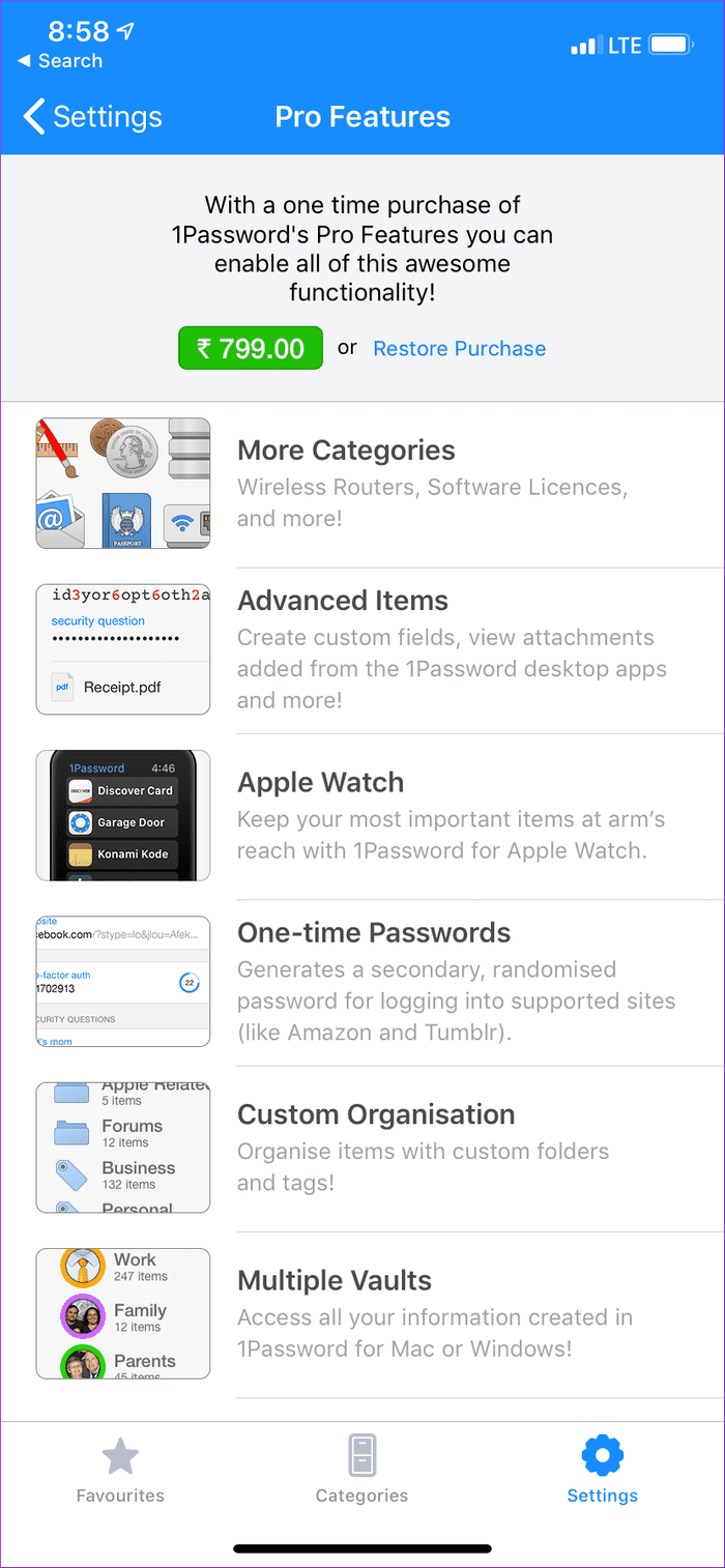 Added Features In 1 Password