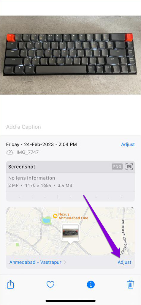 Adjust Location Details to Photo on iPhone