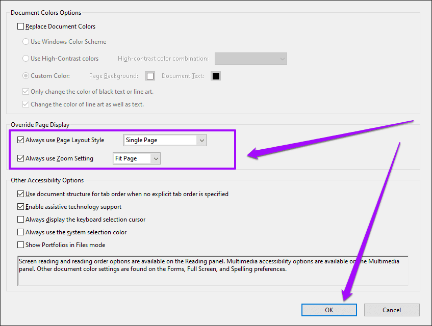 Adobe Acrobat Reader DC Fit One Full Page Default 3