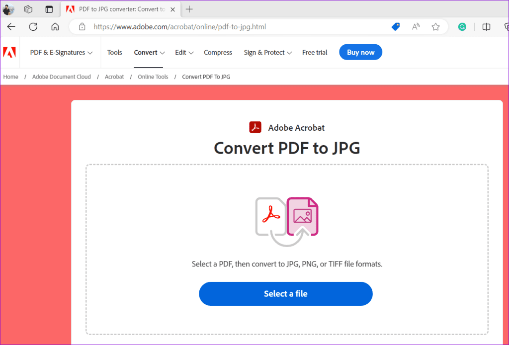 Adobe PDF to JPG Tool
