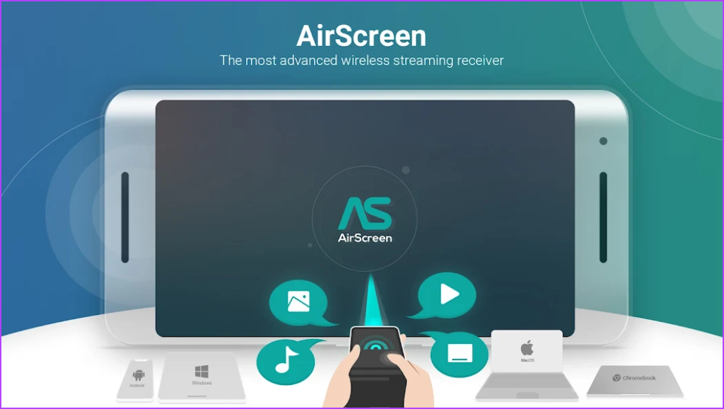 AirScreen app to mirror iPhone to Android TV