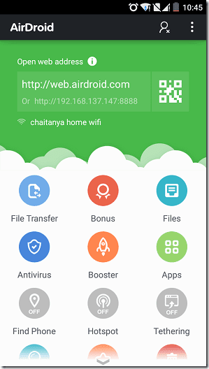 Airdroid Launch Screen