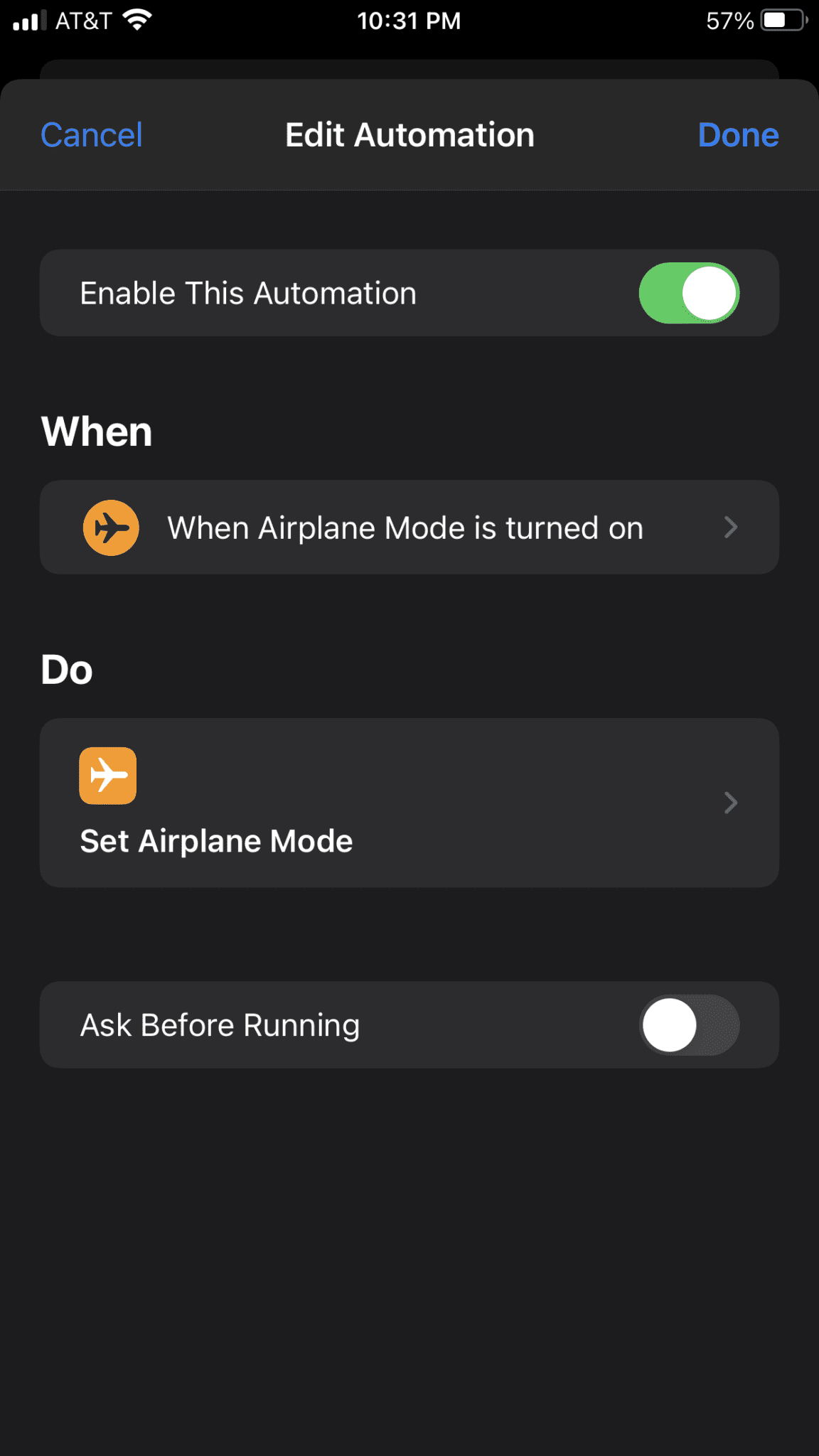 Airplane Mode Automation
