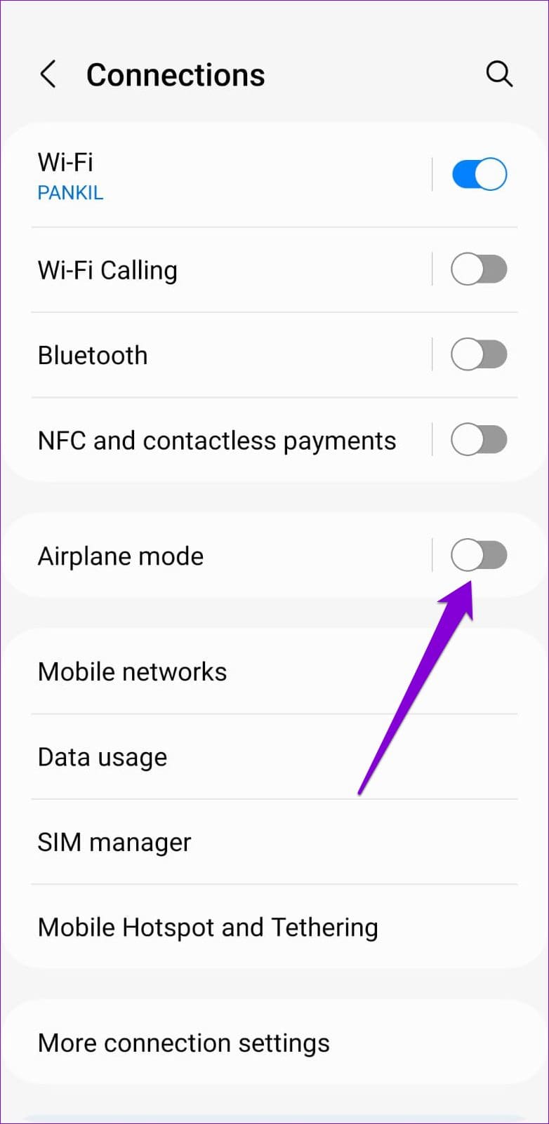 Airplane Mode on Android