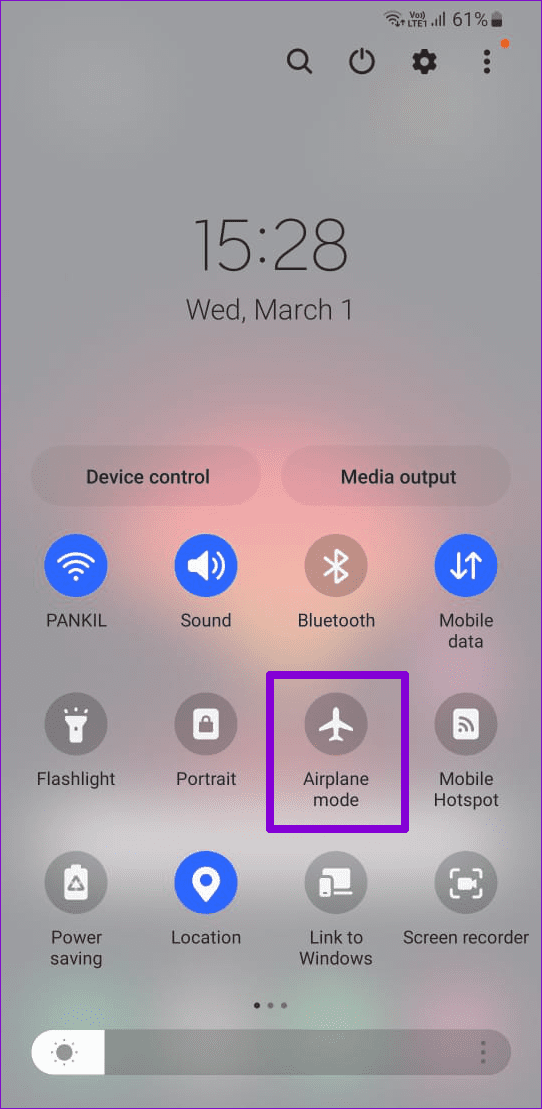 Airplane Mode on Android 8