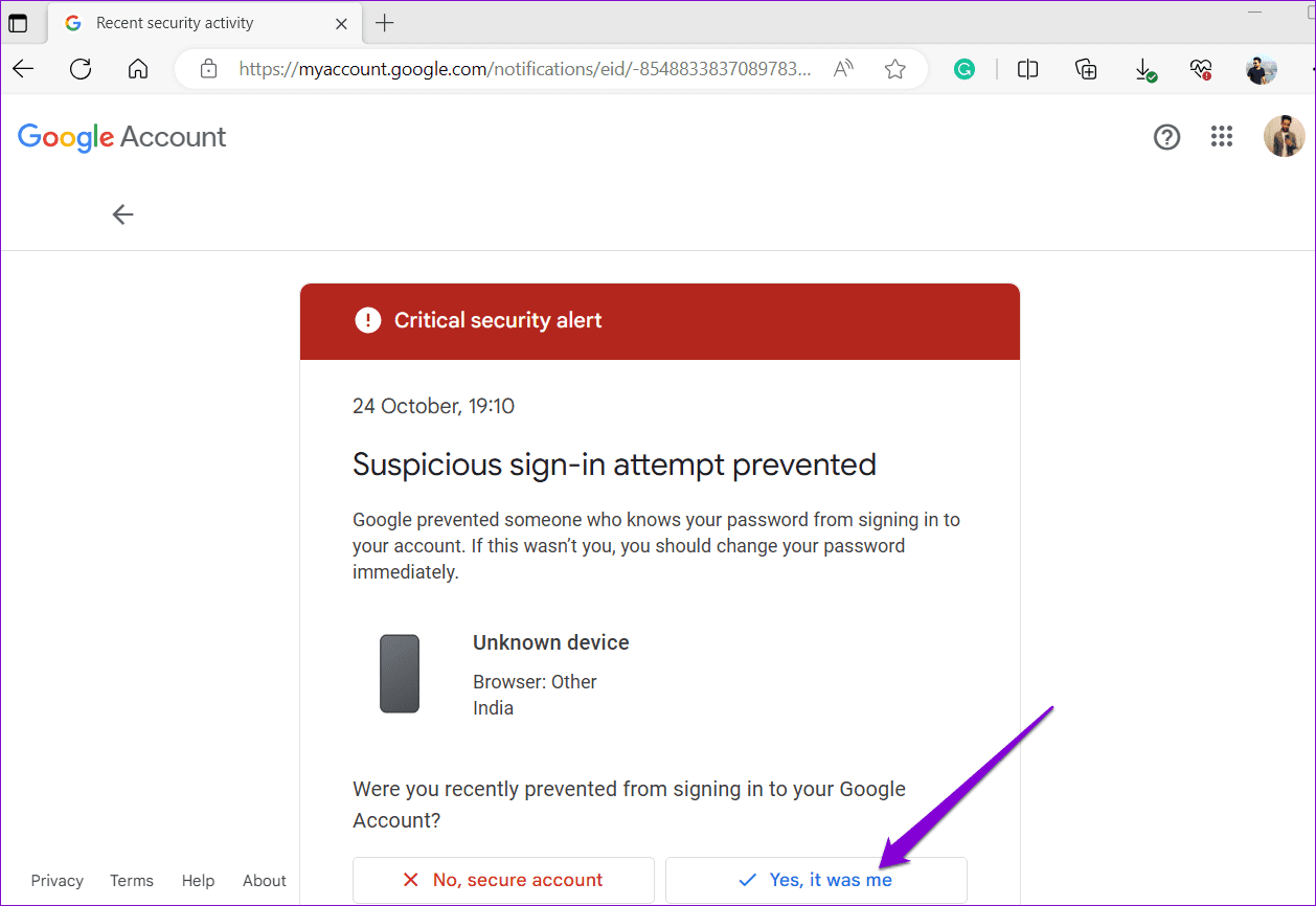 Allow Account Login Activity