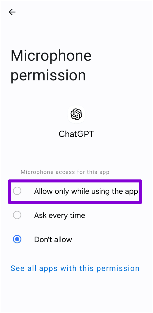 Allow ChatGPT App Permissions on Android