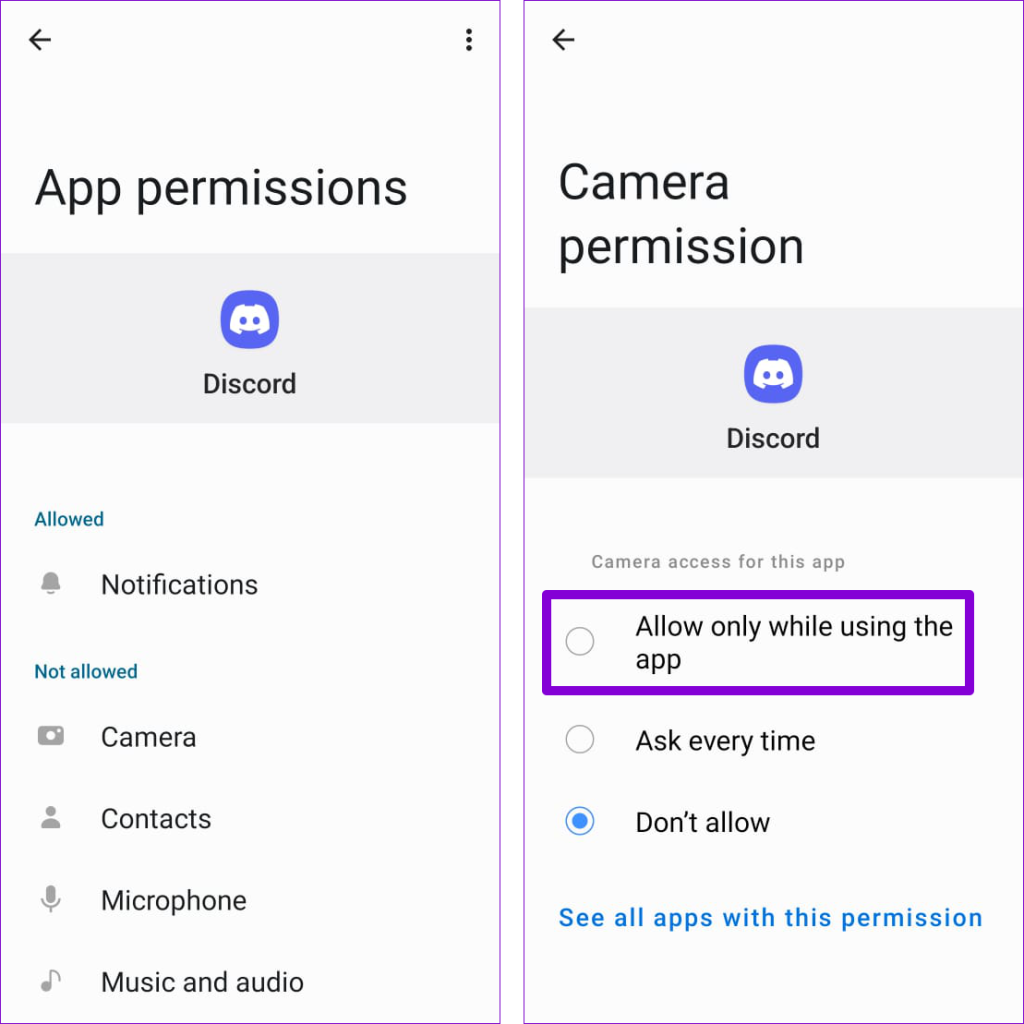Allow Discord App Permissions on Android