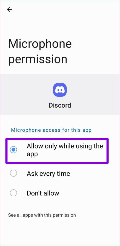 Allow Discord to Use Mic