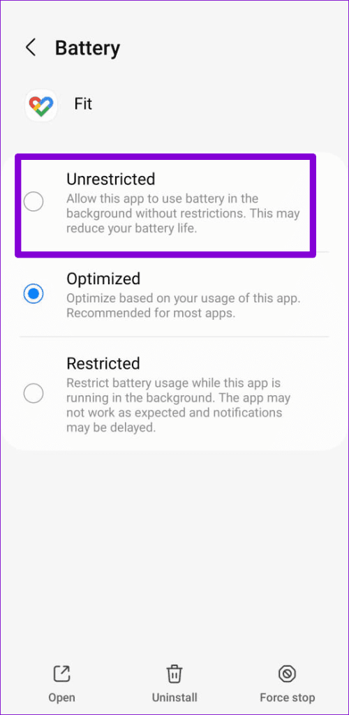Allow Google Fit to Run in the Background on Android Phone