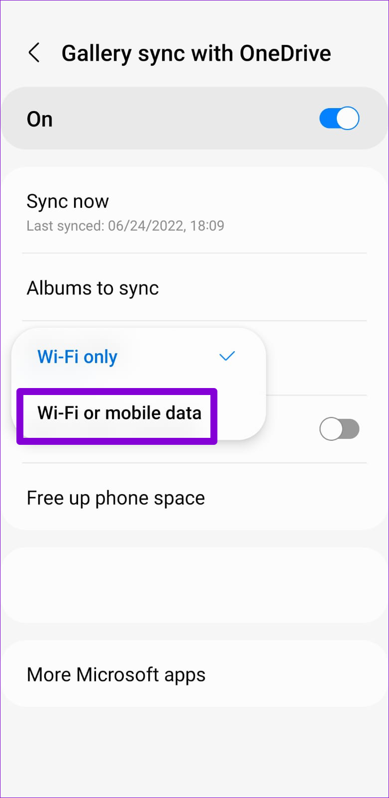 Allow OneDrive Sync in the Gallery App