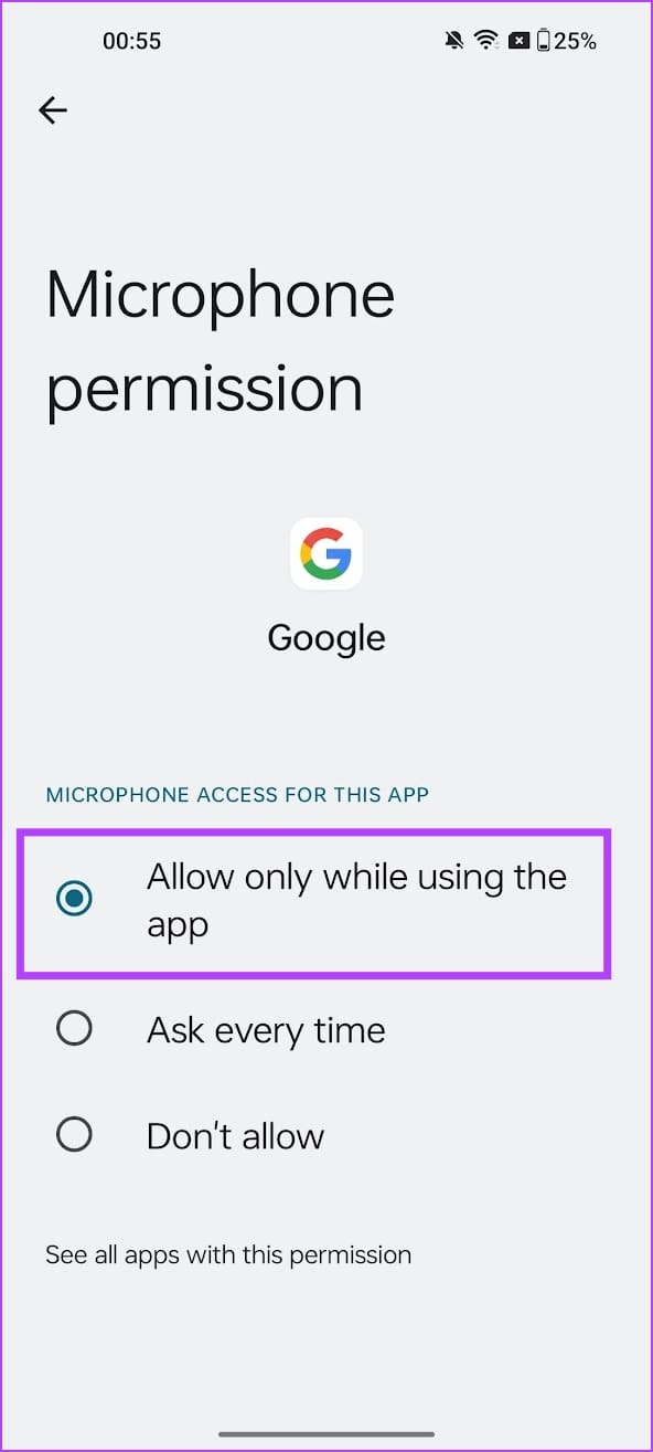 Allow While Using the App