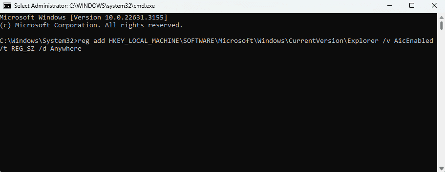 Allowing non verified apps via command prompt