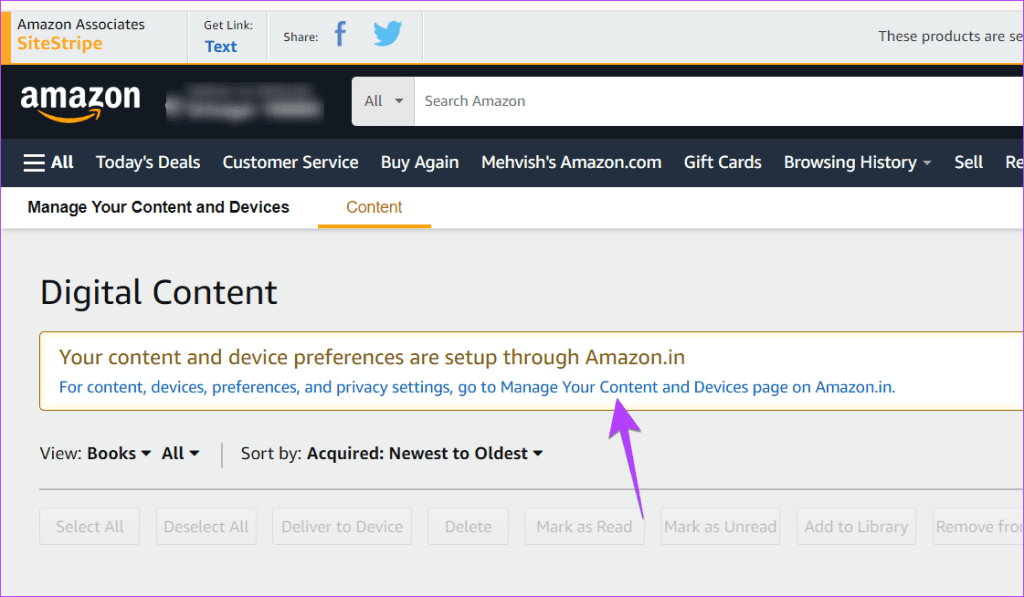Amazon manage devices 1