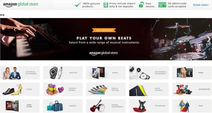 Amazon Global Store India