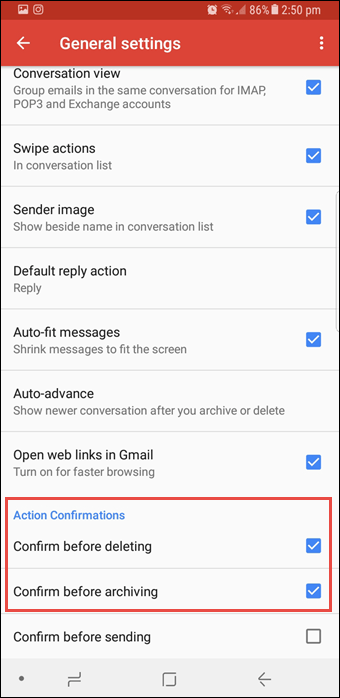 Android Gmail Tips Trick 8
