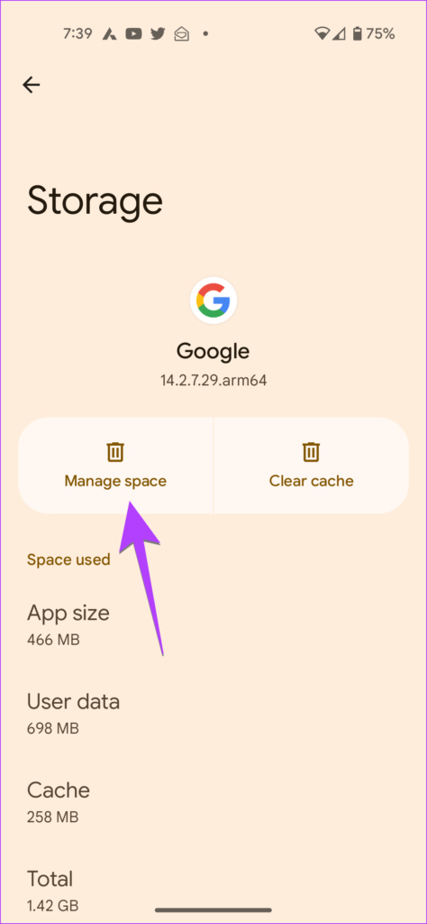 Android Google Storage Manage