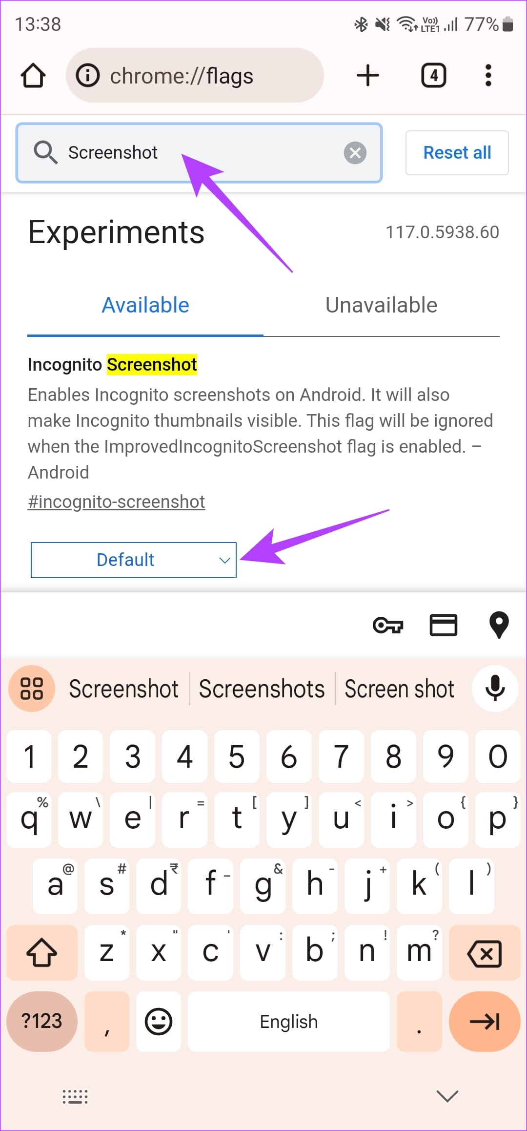 Android screenshot policy error 3