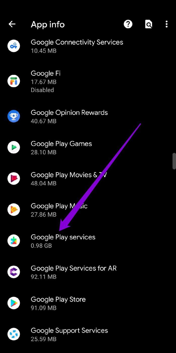 App List on Android