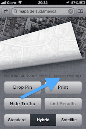 Apple Maps Options