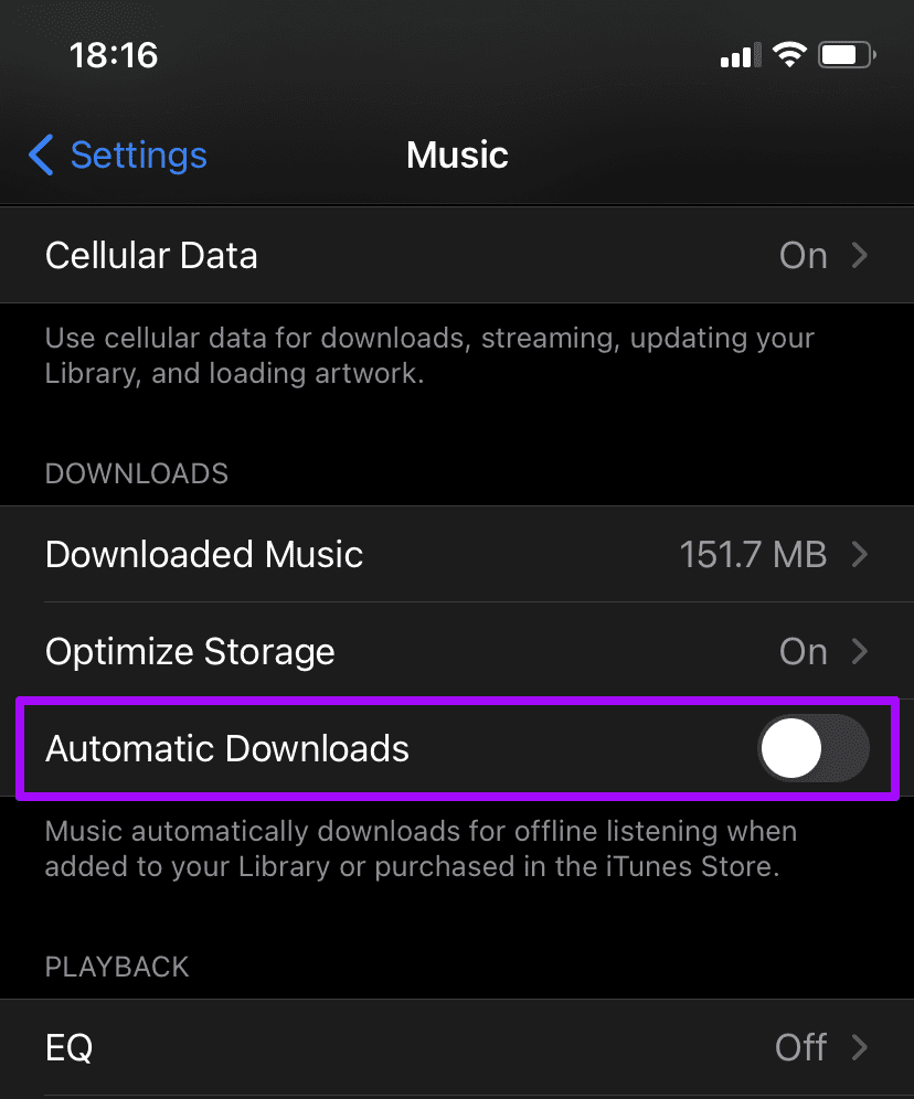 Apple Music Turn Off Automatic Downloads 2