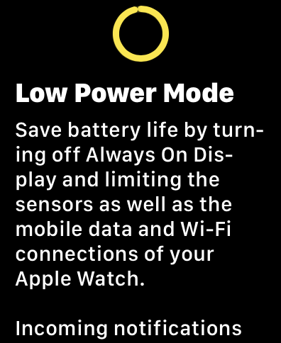 low power mode info