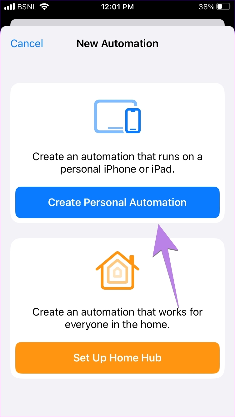 Apple-iPhone-Shortcut-Automation-Personal-create
