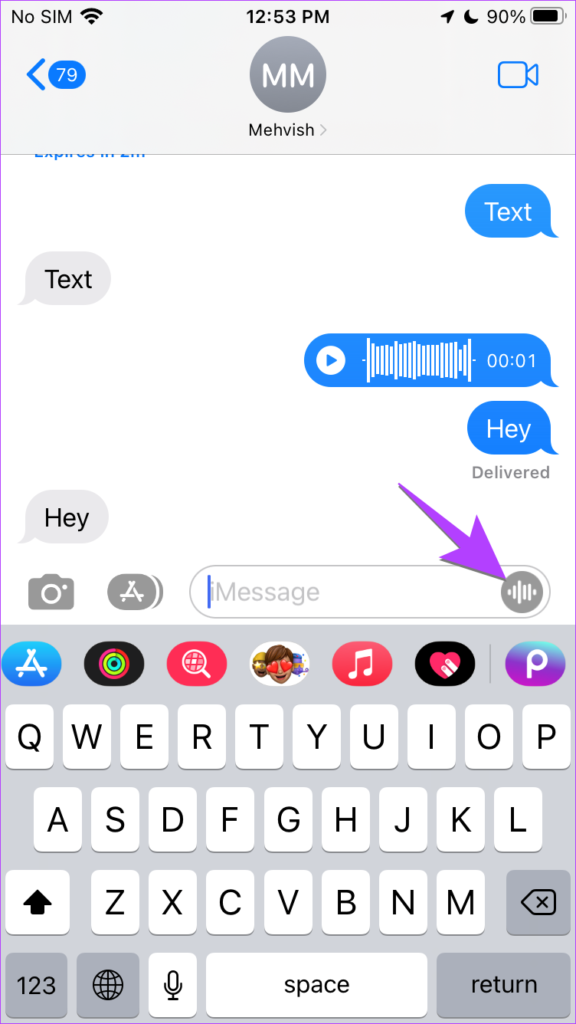 Send audio 1 on Apple iPhone iOS 15.