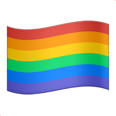 Apple Emoji Rainbow Flag