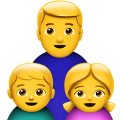 Apple Emoji Single Family Dad