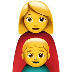 Apple Emoji Single Family Mom