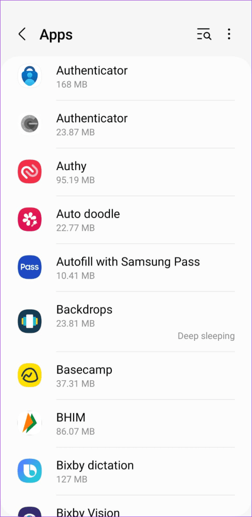 Apps on Android Phone