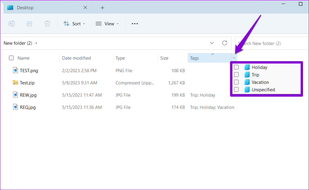 Arrange Files Based on Tags on Windows
