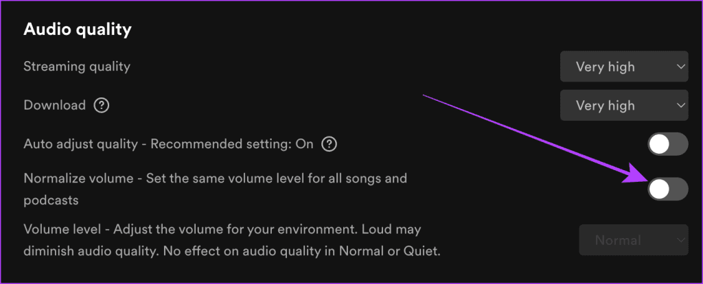 Audio Quality Settings Spotify Desktop
