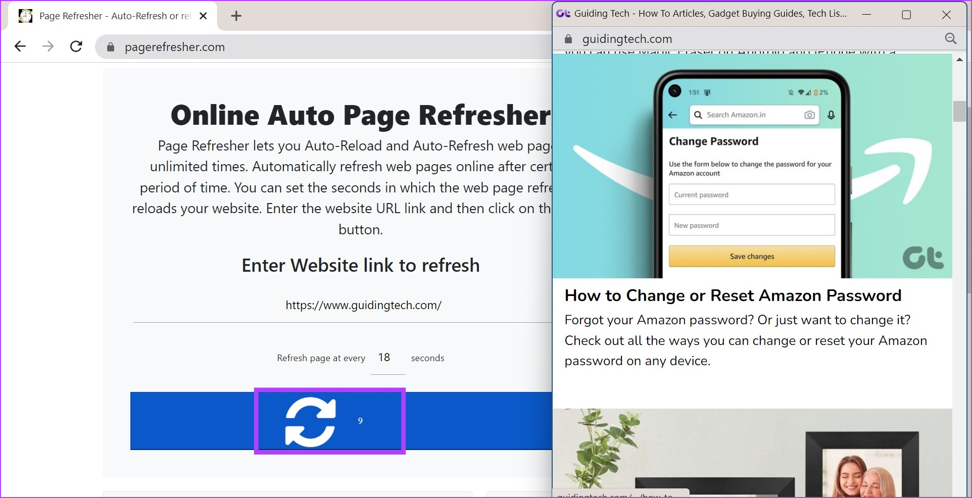 Stop page from automatically refreshing