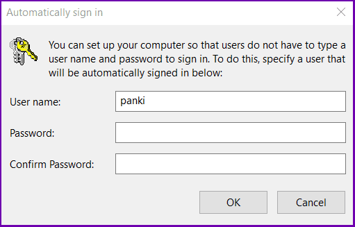 Automatically sign in